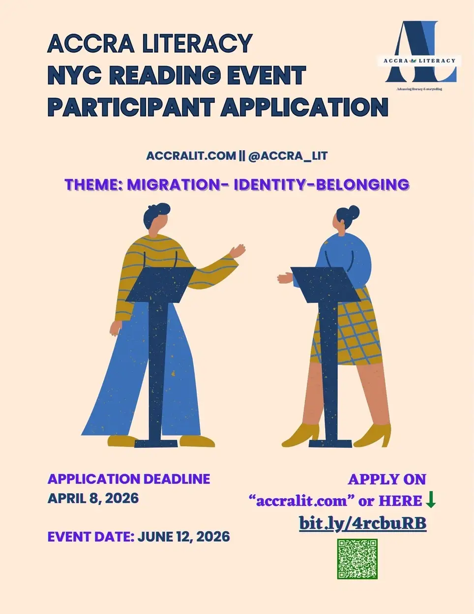 Accra Literacy NYC In-Person Reading Event Application (For Writers)