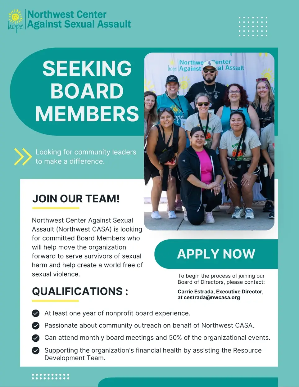 Seeking New Board Members!
