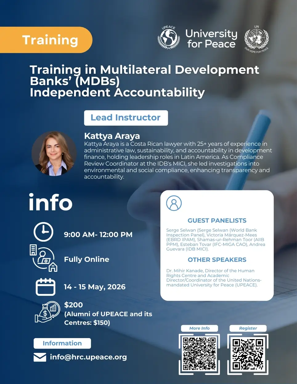 Special Training: Multilateral Development Banks’ Idependent Accountability Mechanisms