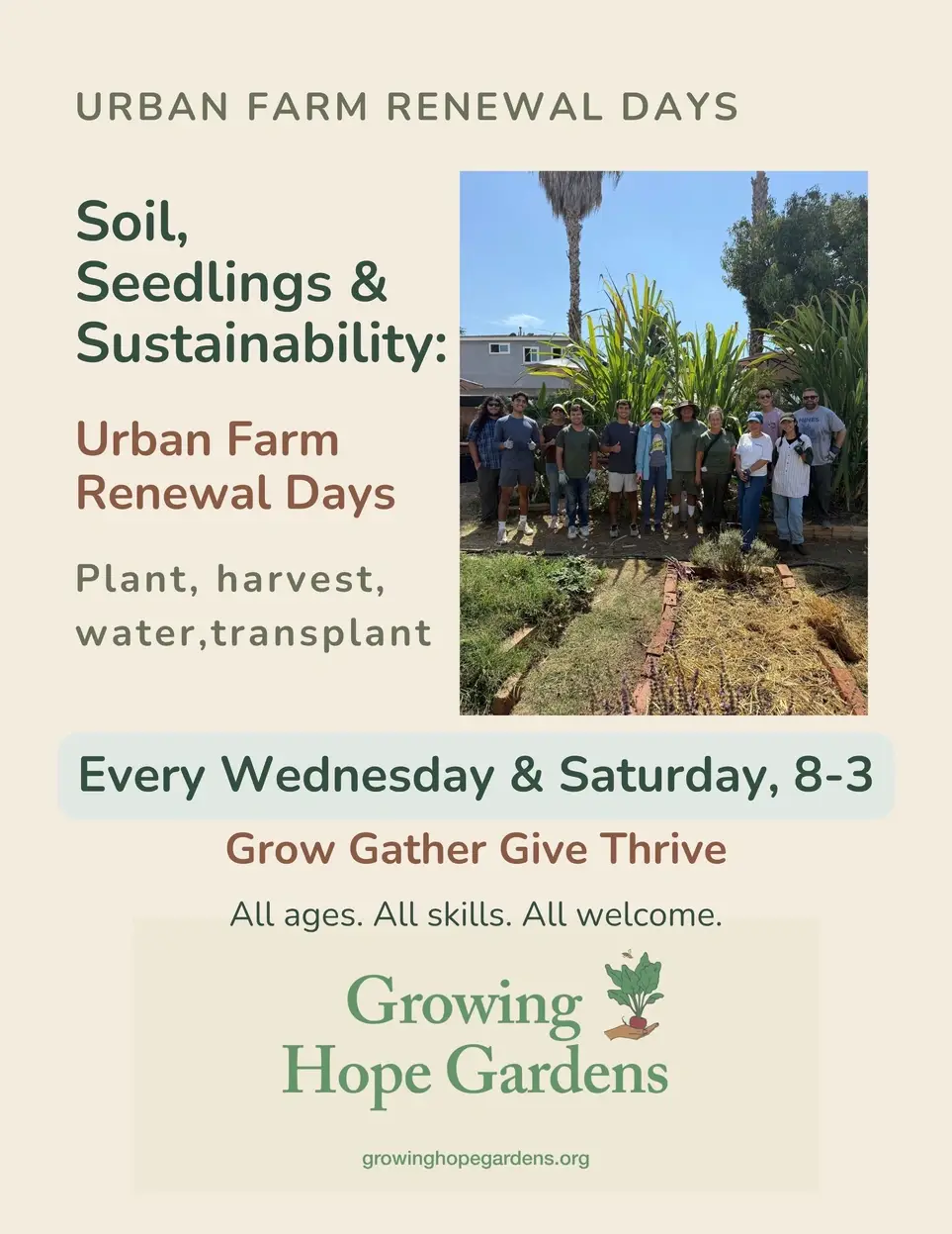 Soil, Seedlings & Sustainability: Urban Farm Renewal Day