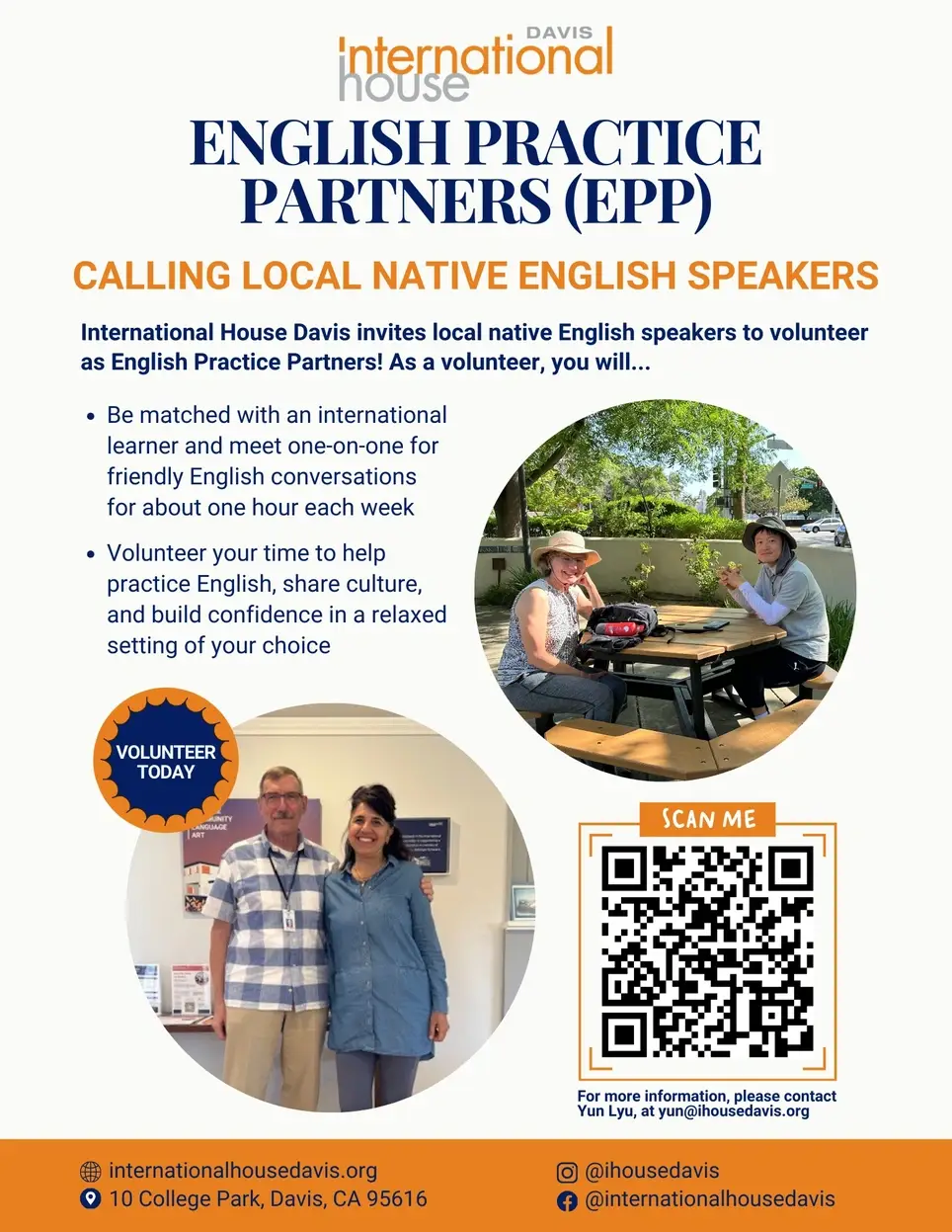 Volunteer as an English Practice Partner & Make a Global Connection