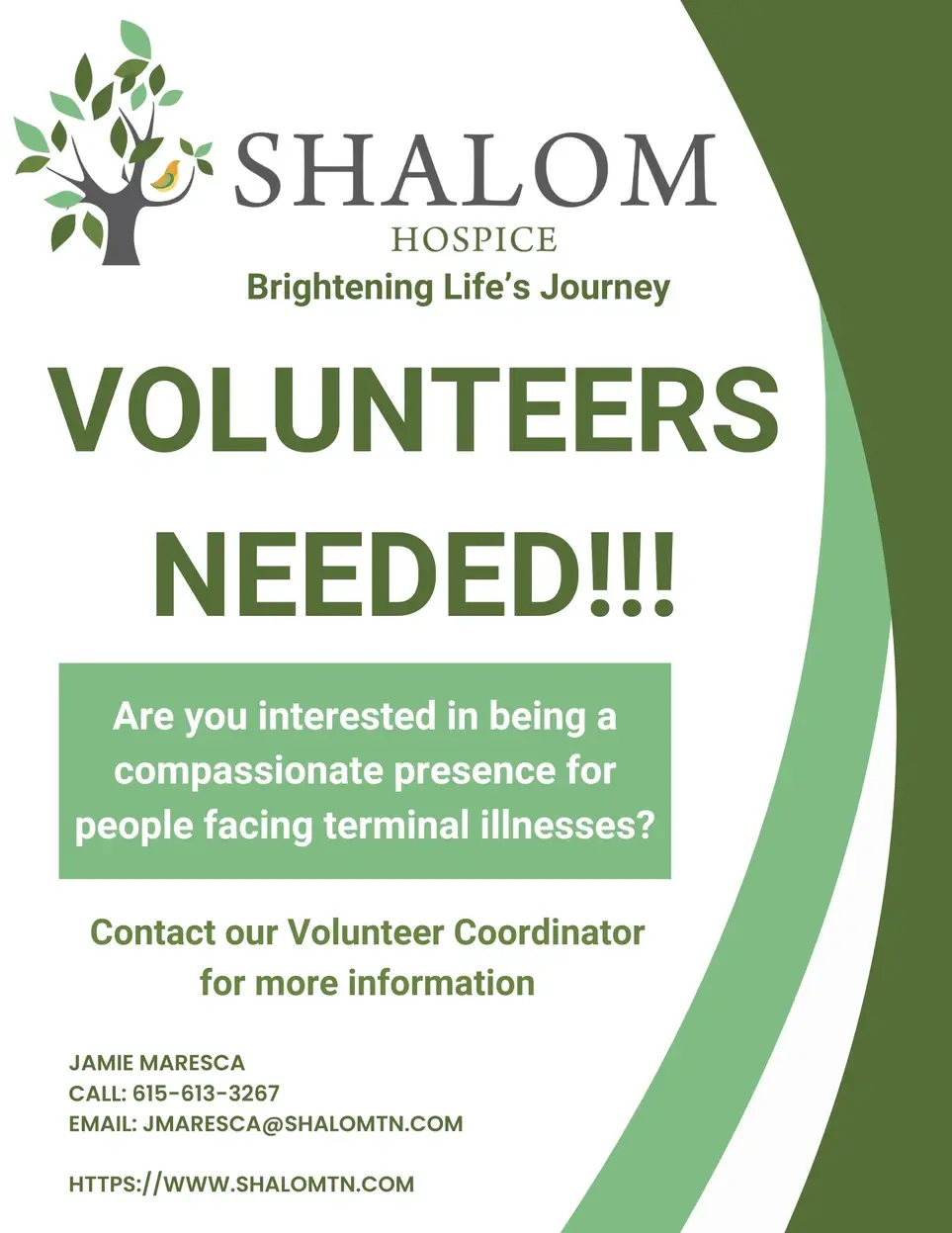 Hospice Volunteer - Patient Visits