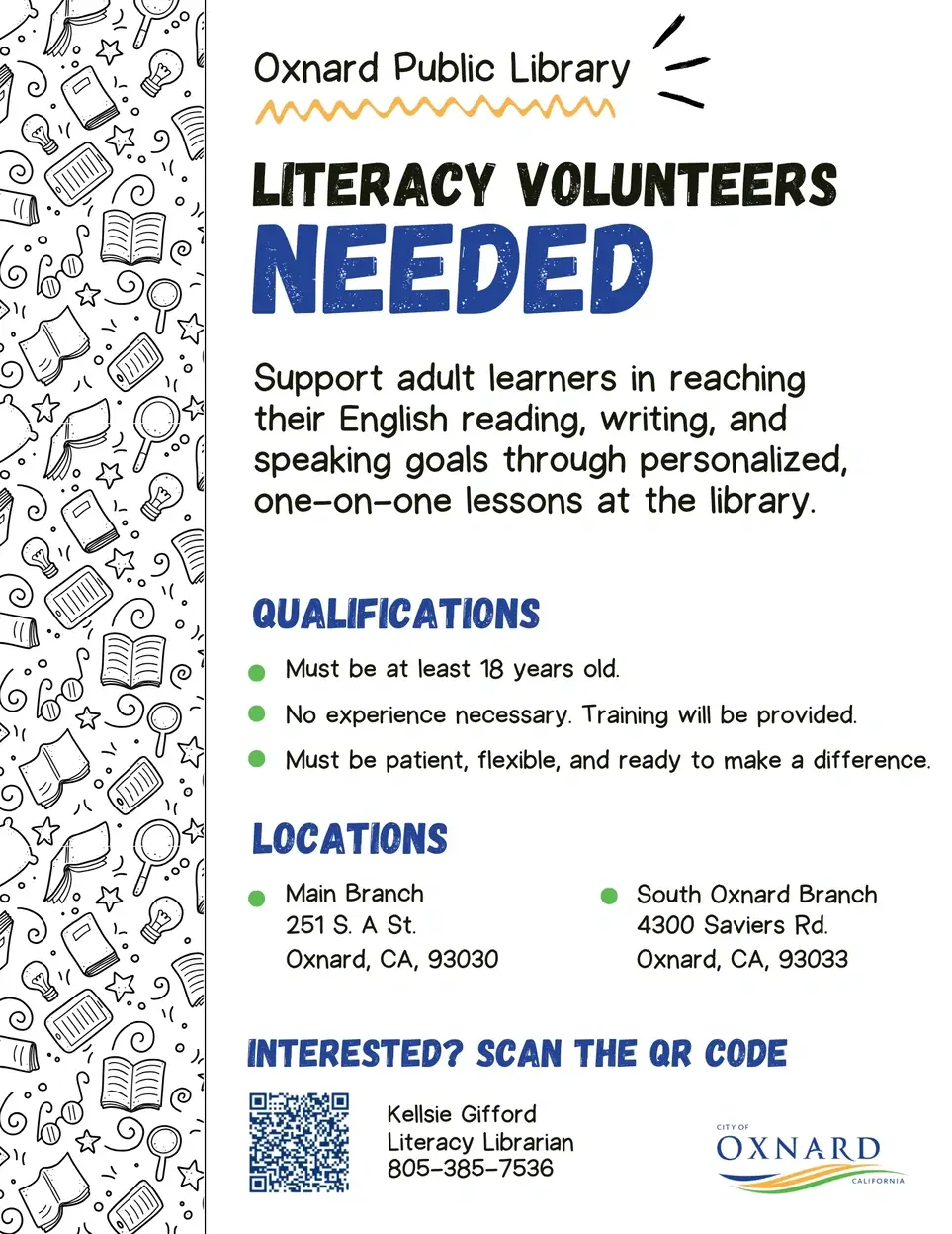 Literacy Volunteers Needed!