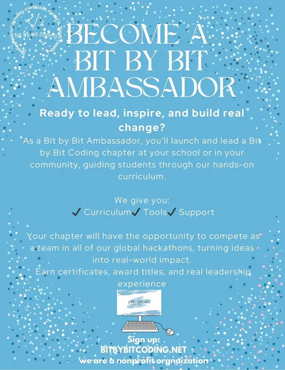 Coding Ambassador Positions Available | Join Bit by Bit Coding's Ambassador Program