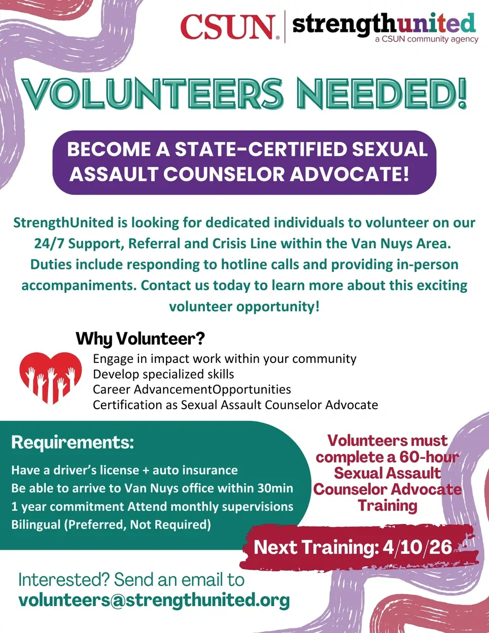 Become a State-Certified Crisis Counselor Advocate!