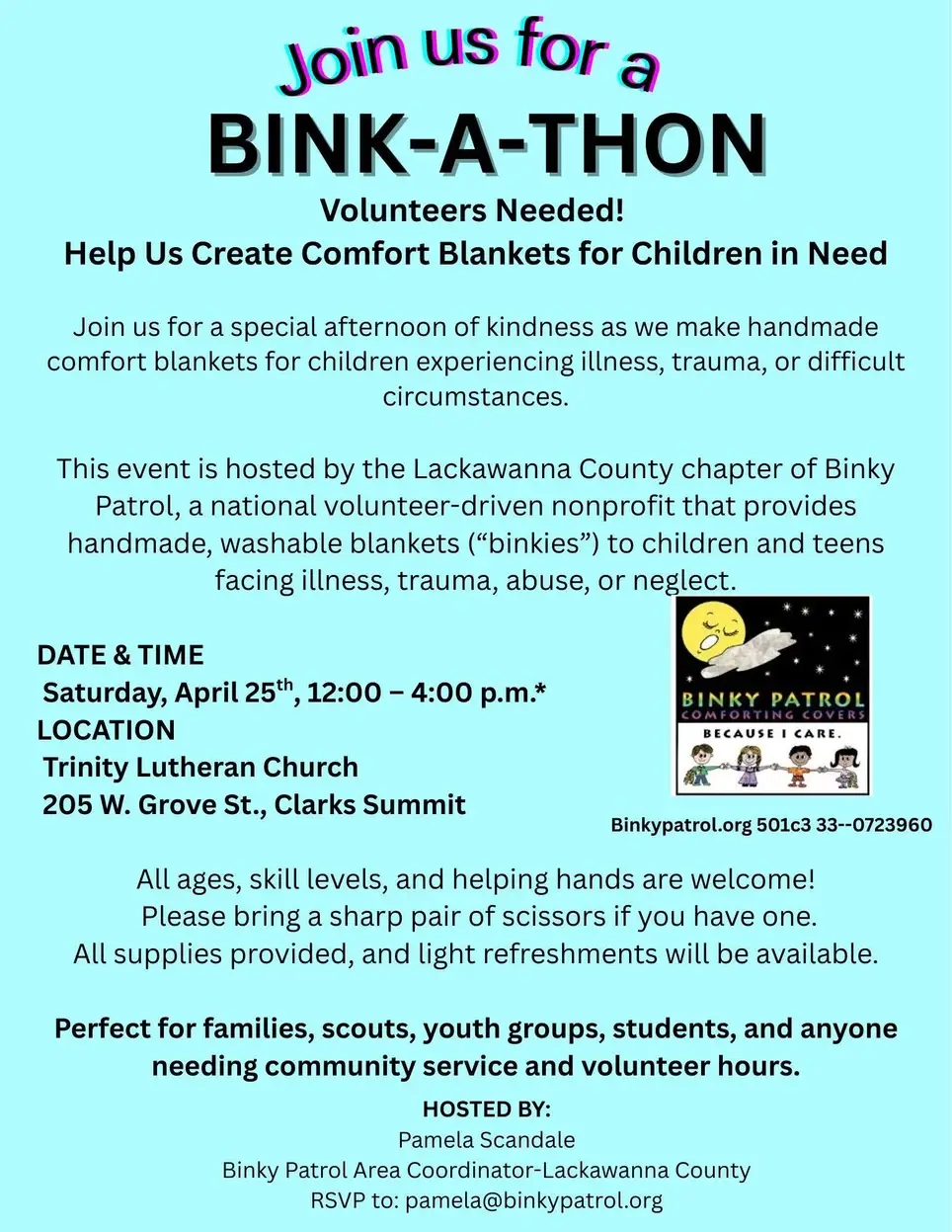 4/25 National Bink-A-Thon - Clarks Summit, PA