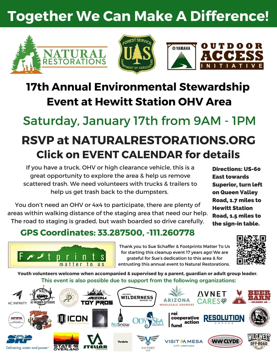 17th annual Hewitt Station Cleanup on the Tonto National Forest