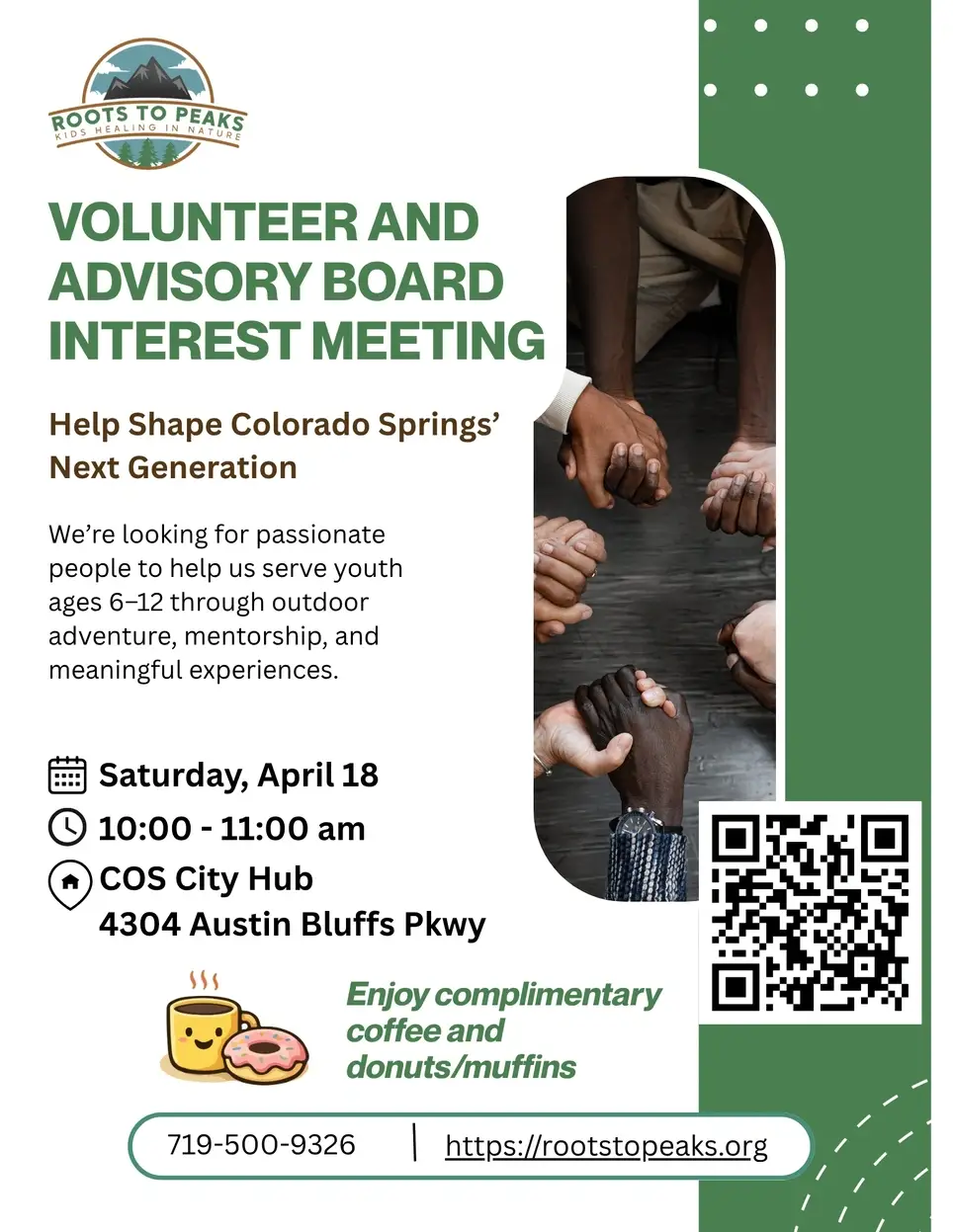 Roots to Peaks Nonprofit Volunteer and Board Interest Meeting