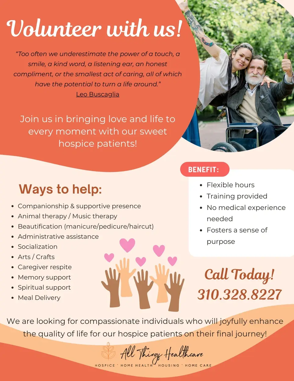 Join us in bringing love and life to every moment with our sweet hospice patients!