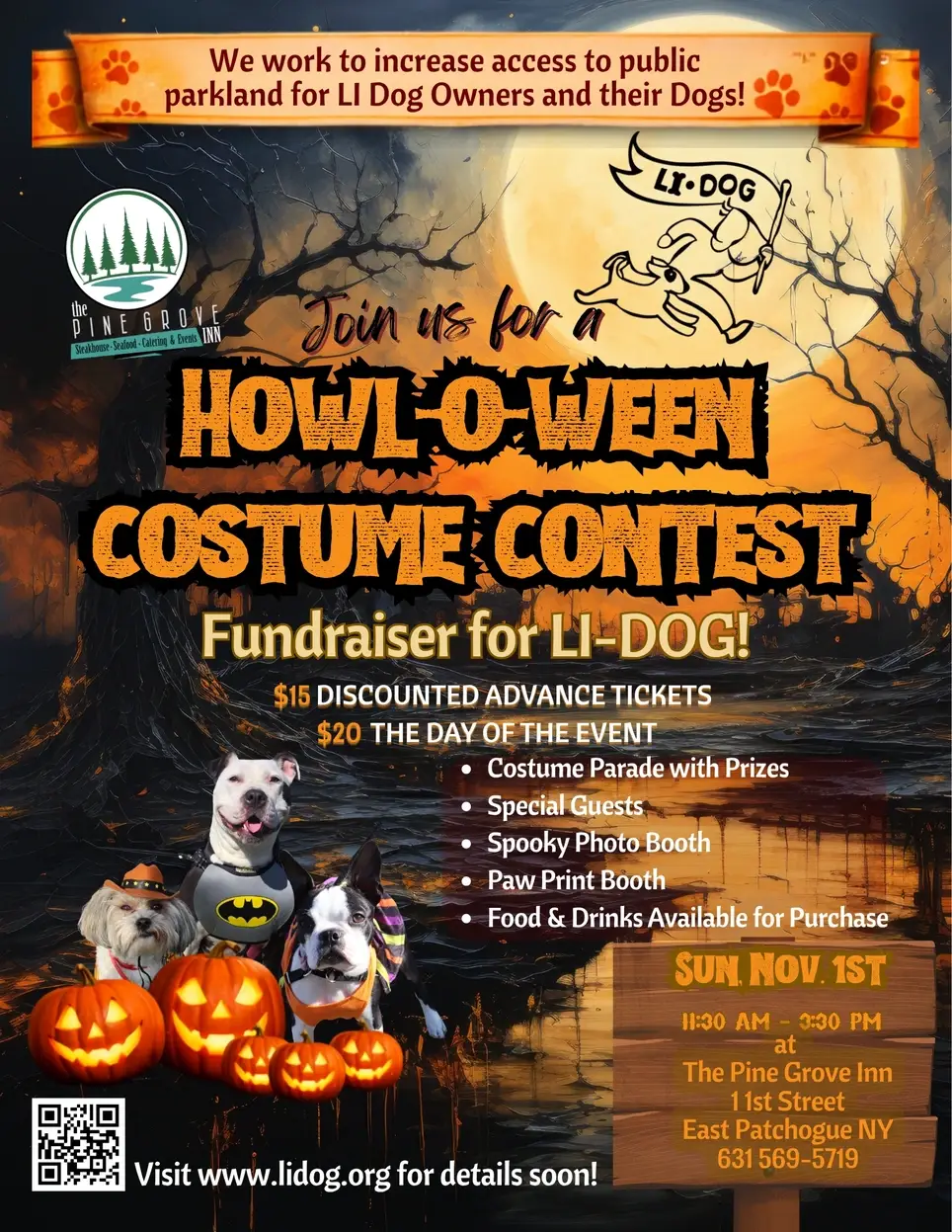 Volunteer for LI-DOG's Howl-O-Ween Costume Contest and Pawty