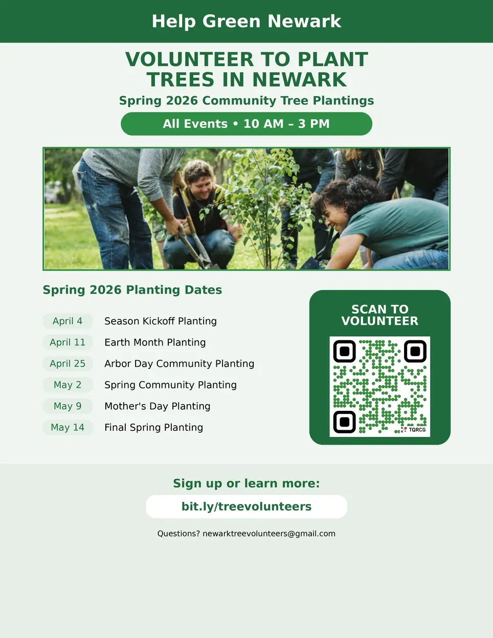 🌳 Volunteer to Plant Trees in Newark – Spring 2026!