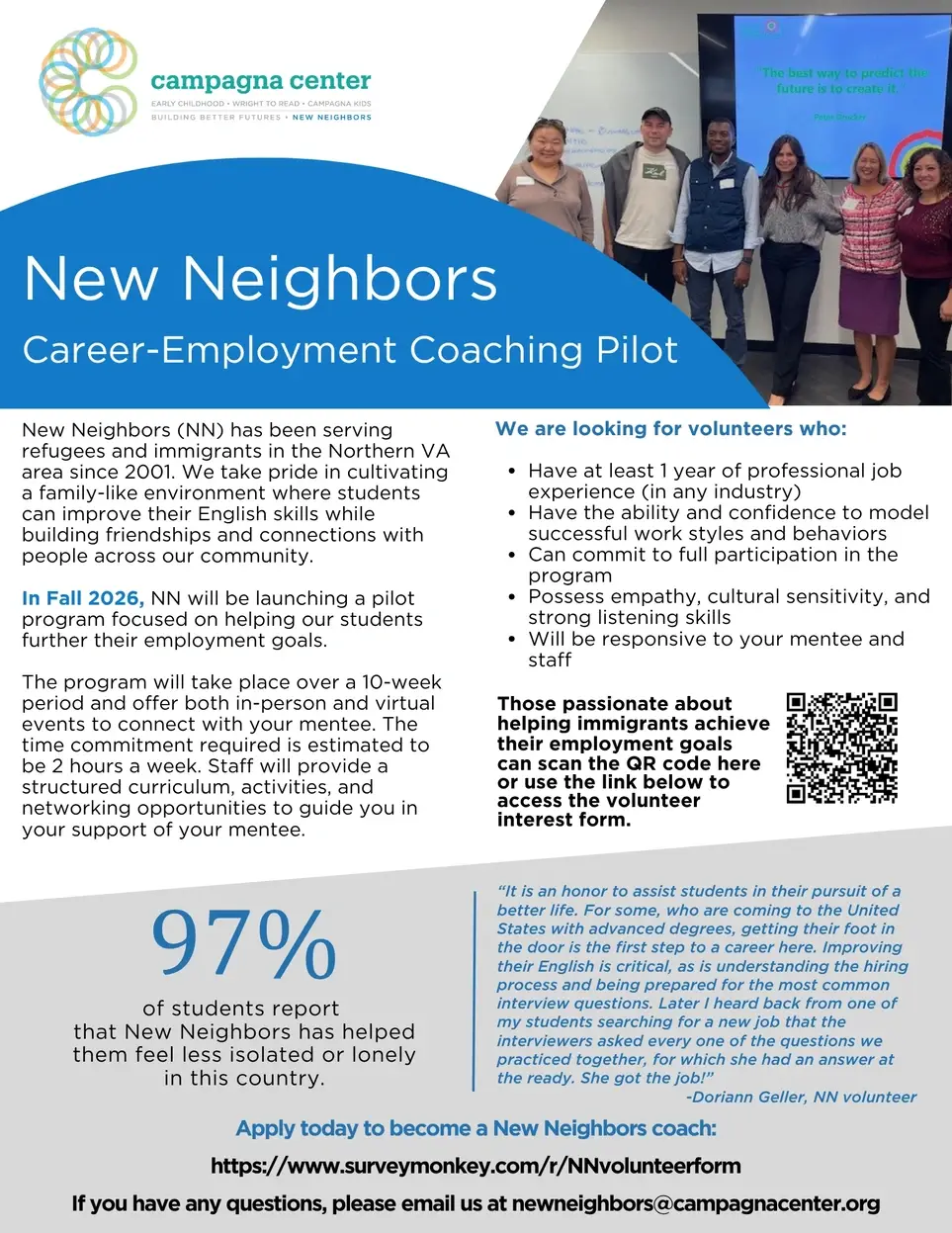 Be A Career Coach With New Neighbors!