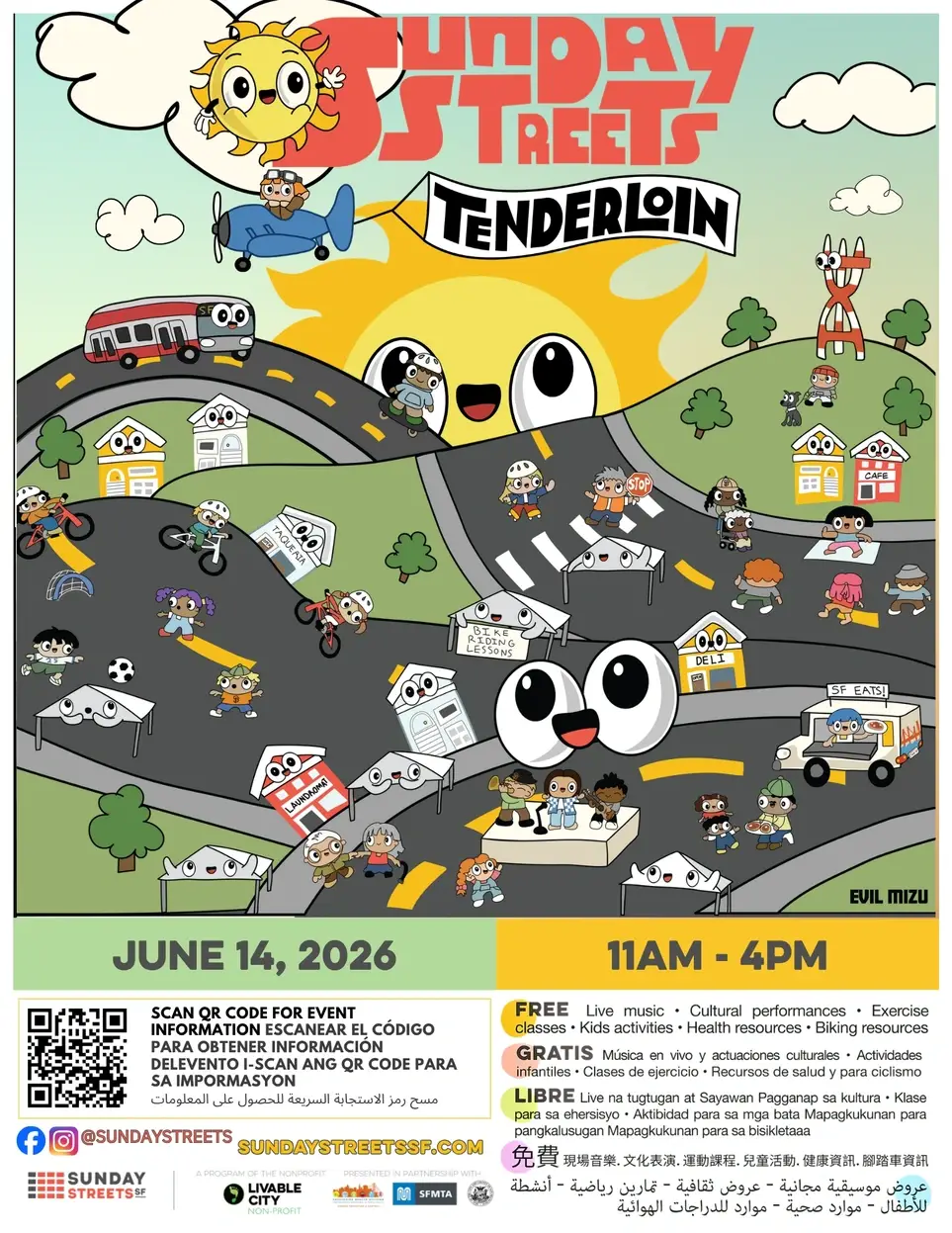 Sunday Streets SF Tenderloin June 14th, 2026, ROUTE MANAGER 9:00AM - 1:30PM
