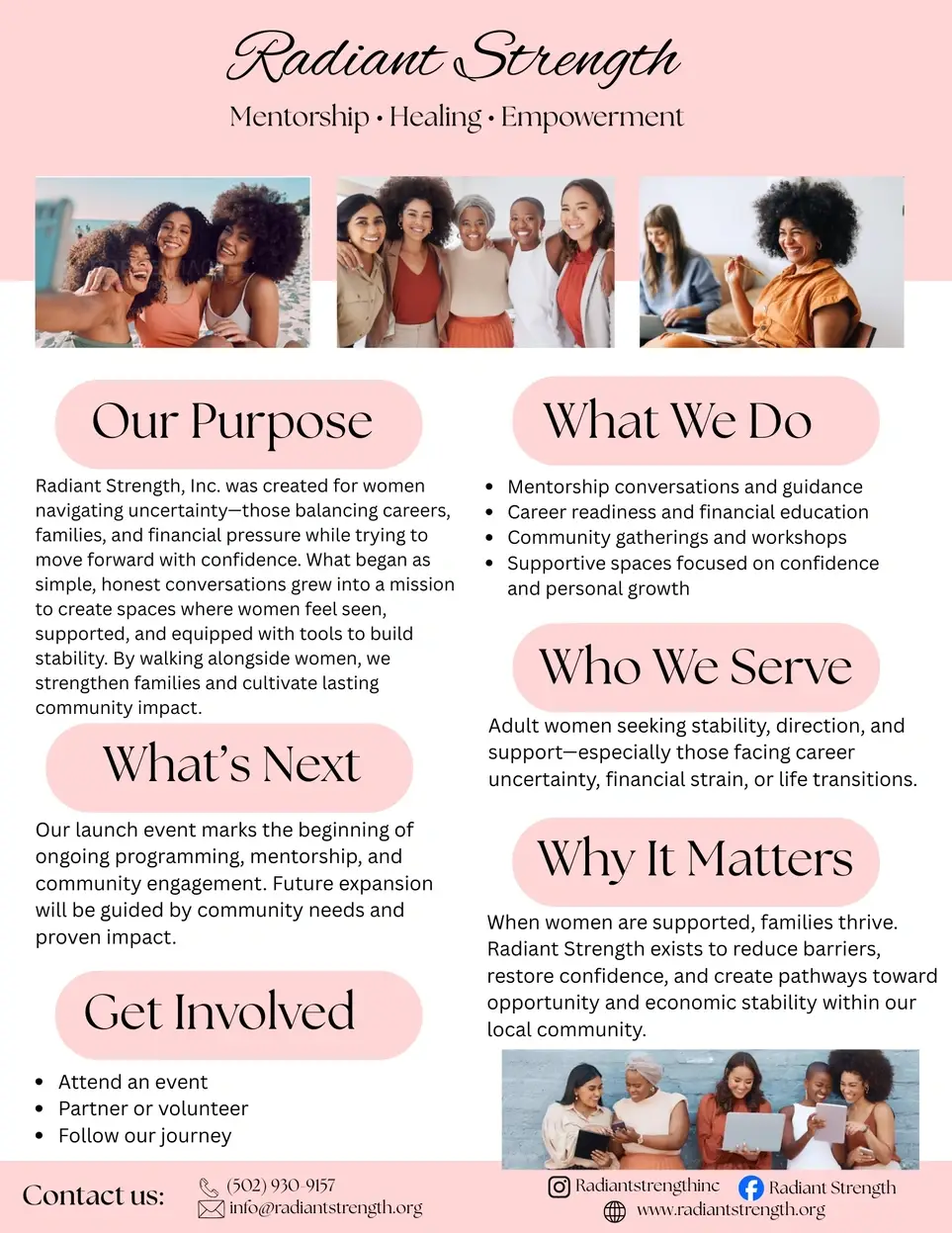 Volunteer with Radiant Strength: Women’s Empowerment Event