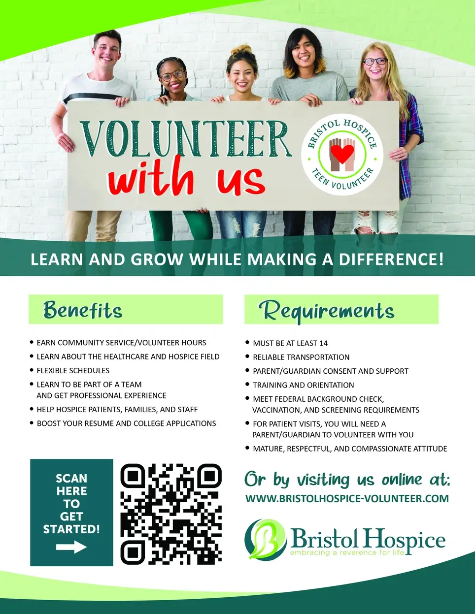 Teens Inspiring Healing, Multiple Opportunities! Open to Ages 14 and Up!