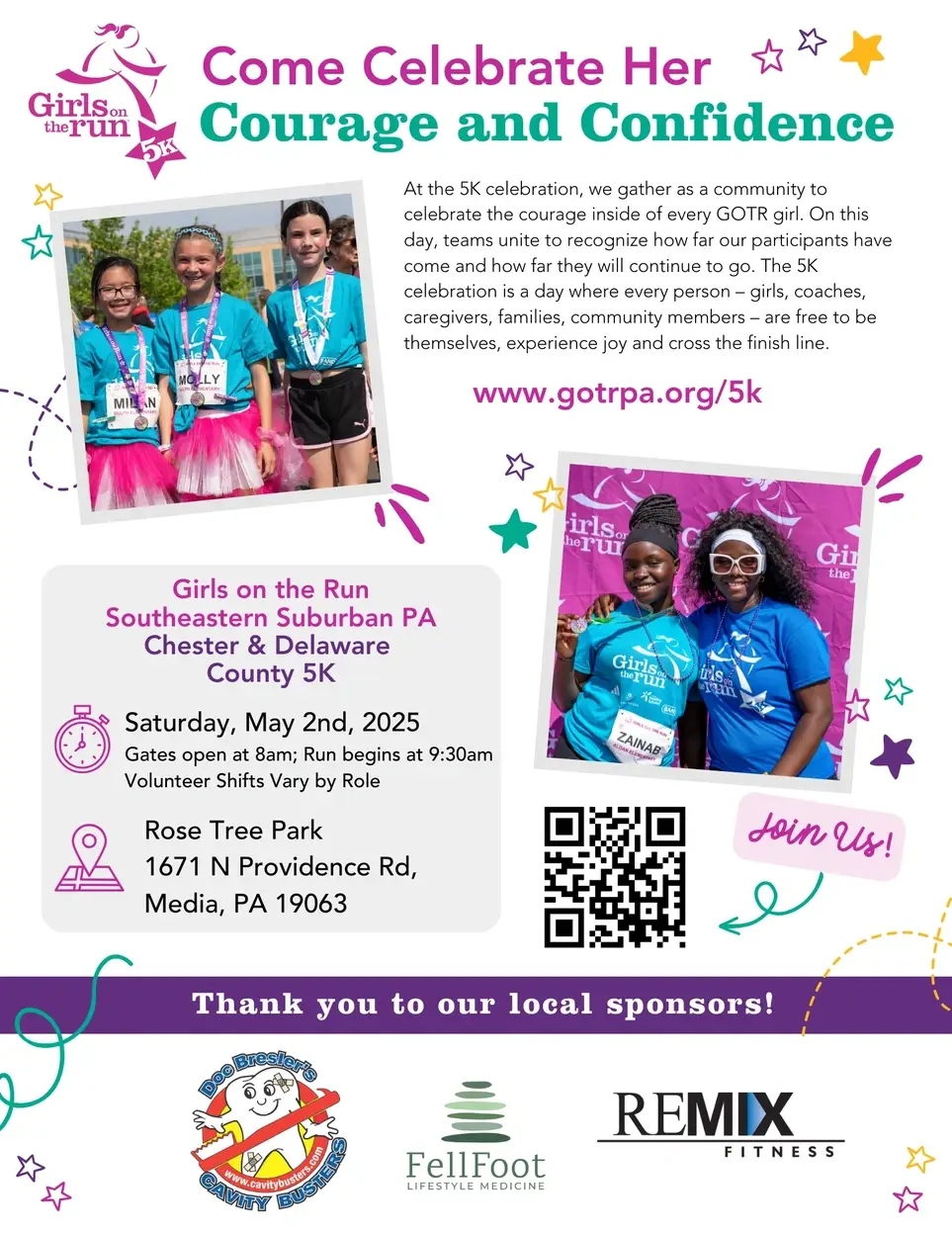 Girls on the Run Southeastern Suburban PA Chester/Delaware County 5K Volunteer