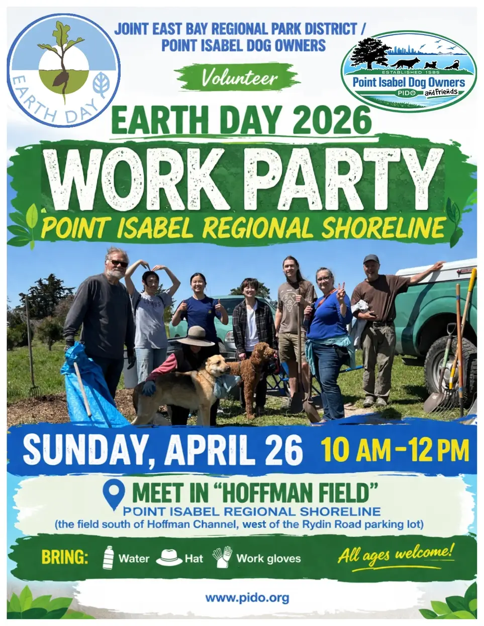 Earth Day 2026 work party at Point Isabel
