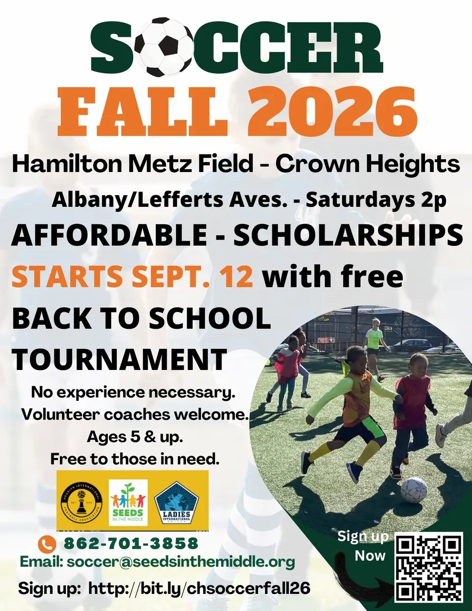 Soccer coaches NEEDED! For toddlers and up - Brooklyn