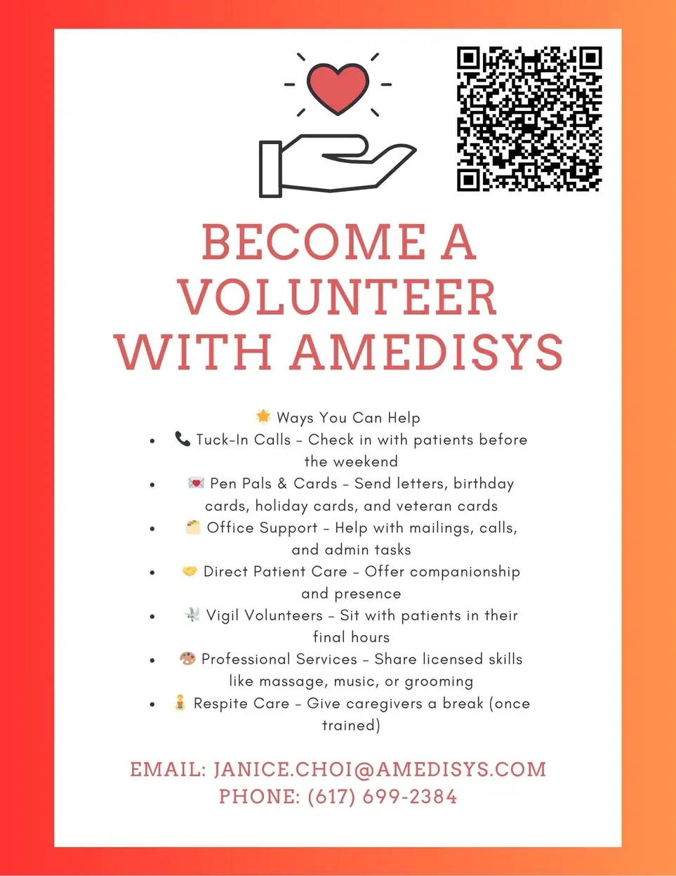 ✨Help Us Bring Comfort & Connection - Volunteer with Amedisys!✨