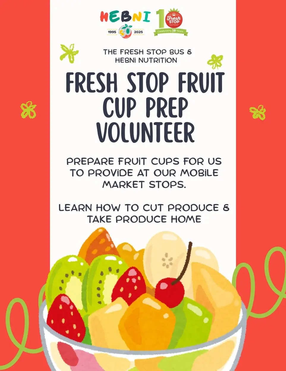 Fresh Stop Fruit Cup Prep Volunteer