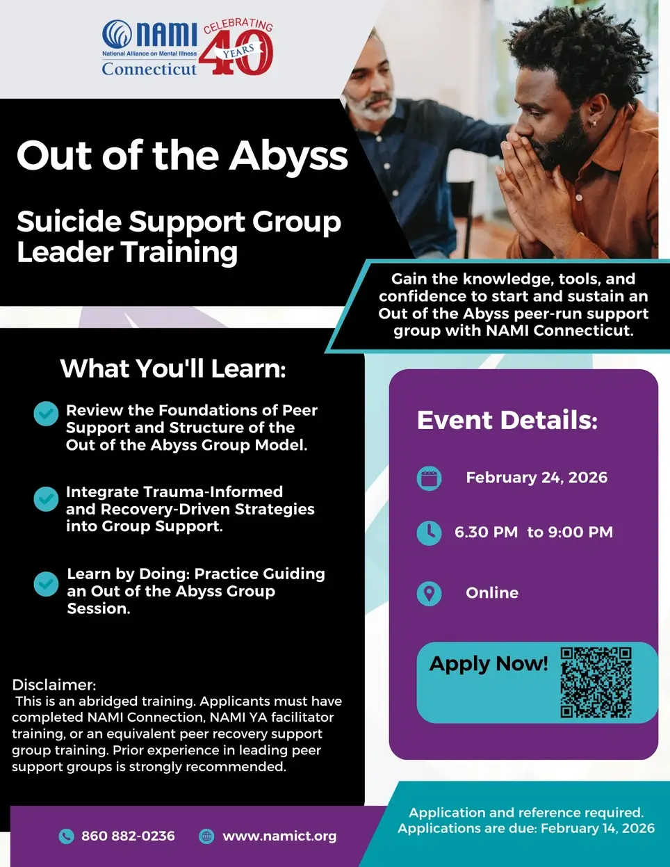 Out of the Abyss Suicide Support Group Leader Training