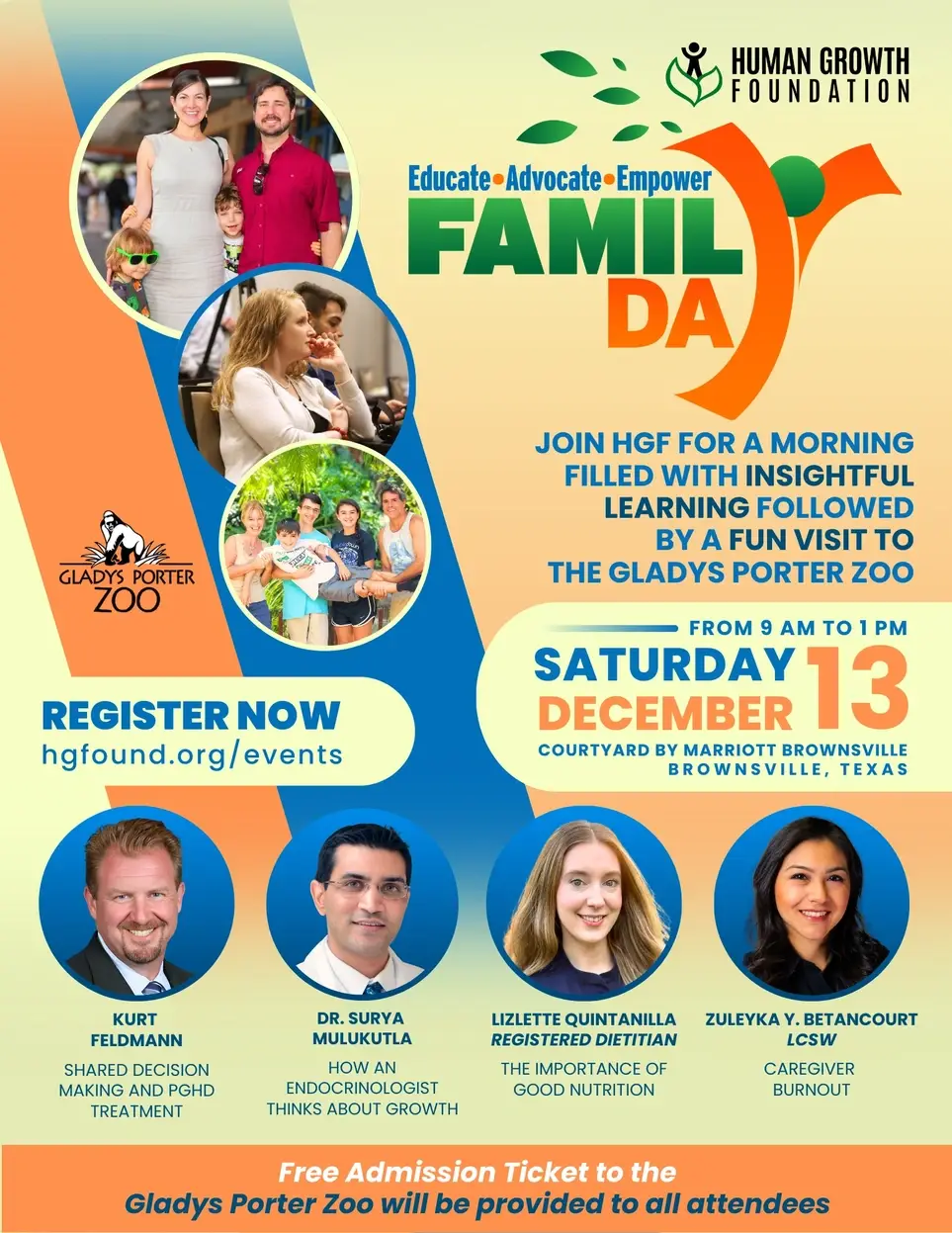 Volunteers Needed! – HGF Family Day in Brownsville, TX - Free Lunch and zoo tickets