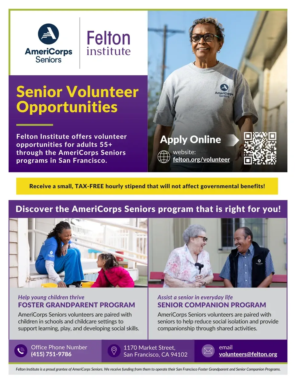 🌟 Make a Difference in San Francisco—Volunteer with AmeriCorps Seniors! 🌟