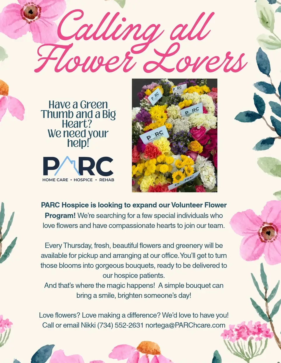 Hospice Flower Volunteers
