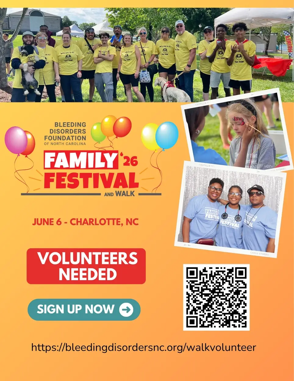 2026 Charlotte Family Festival & Walk for Bleeding Disorders