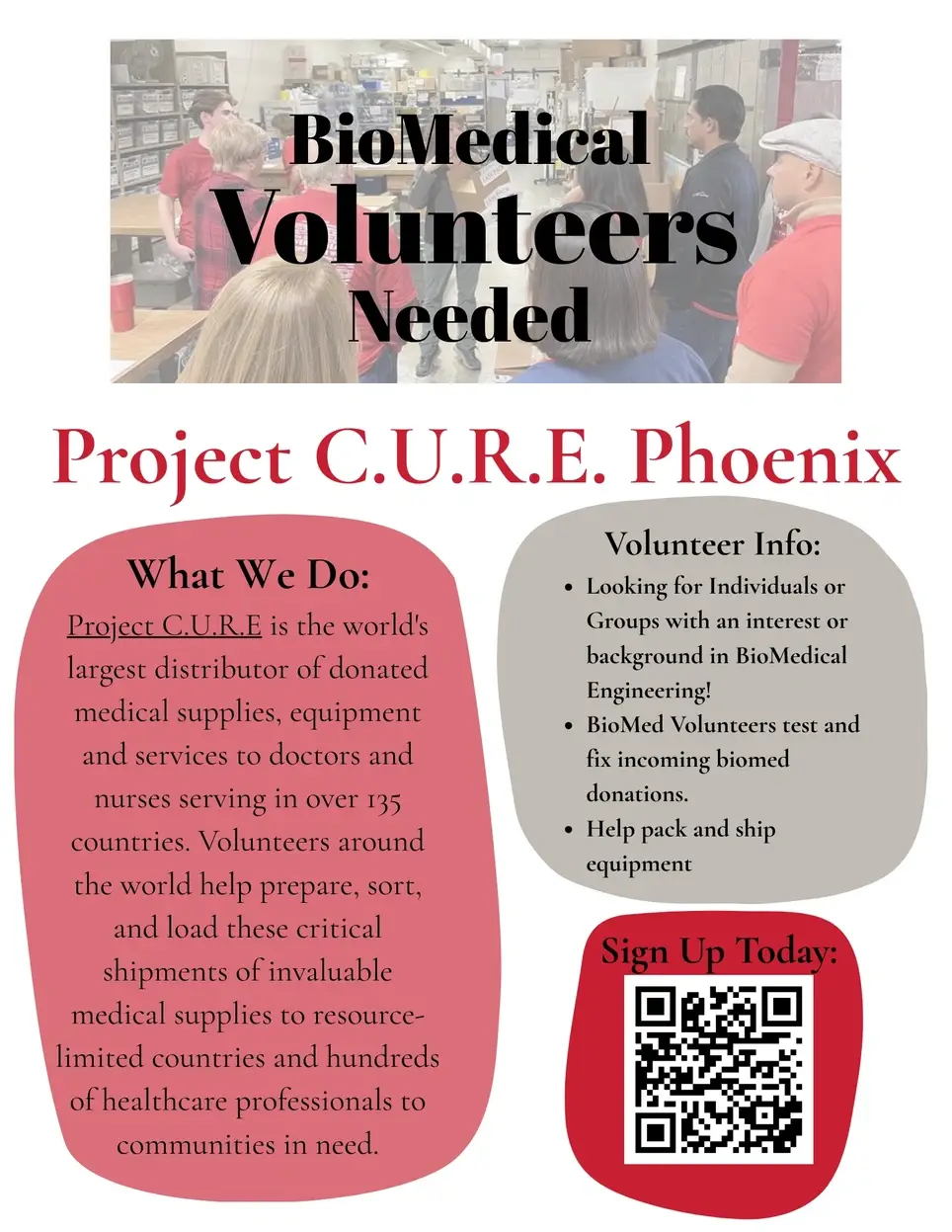 Biomedical Volunteer: Project C.U.R.E. - Phoenix