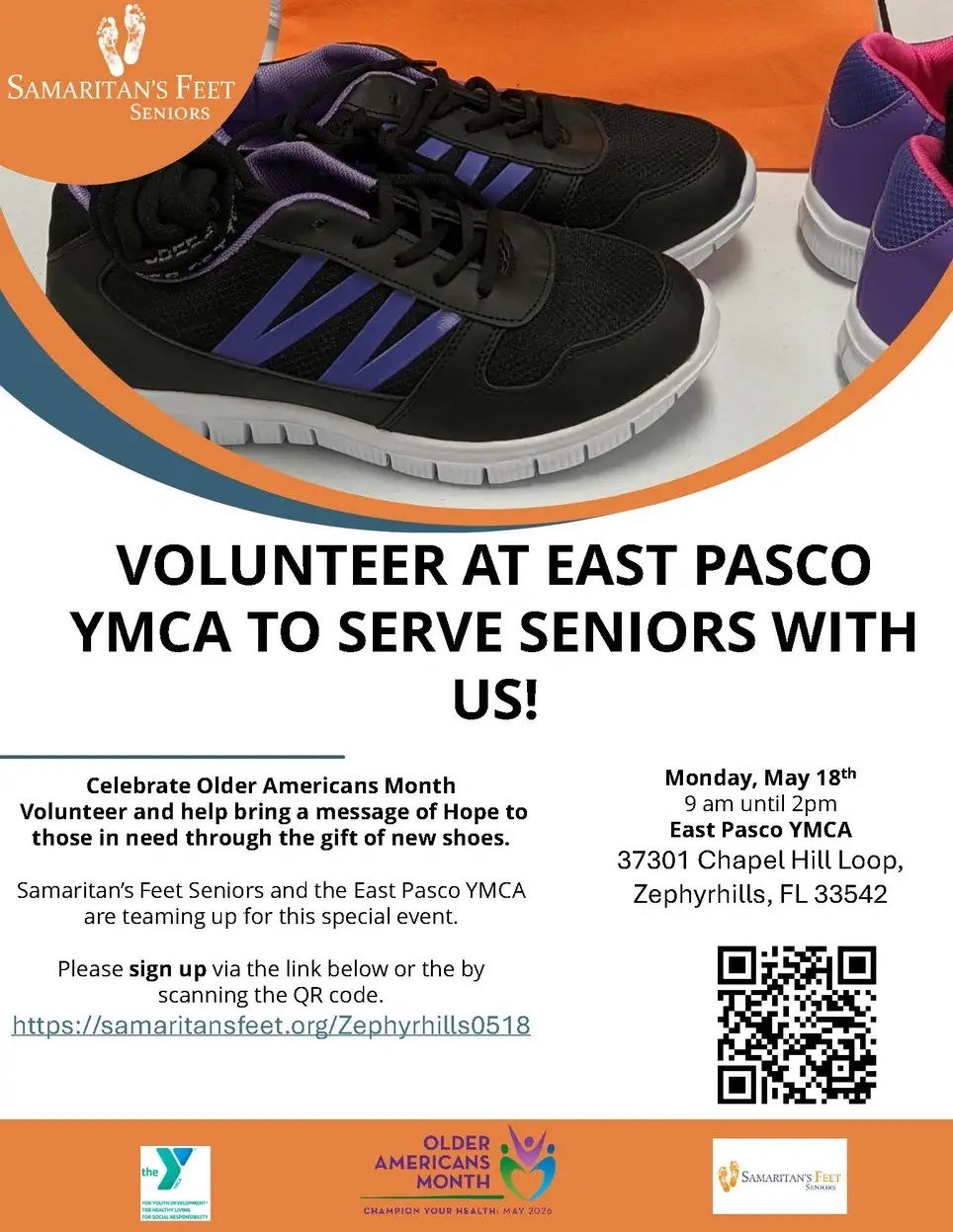 VOLUNTEER AT EAST PASCO YMCA TO SERVE SENIORS WITH US!
