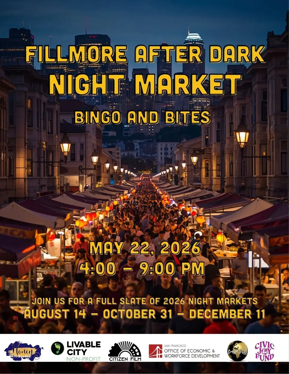 Fillmore After Dark Night Market: Bingo & Bites Business Crawl