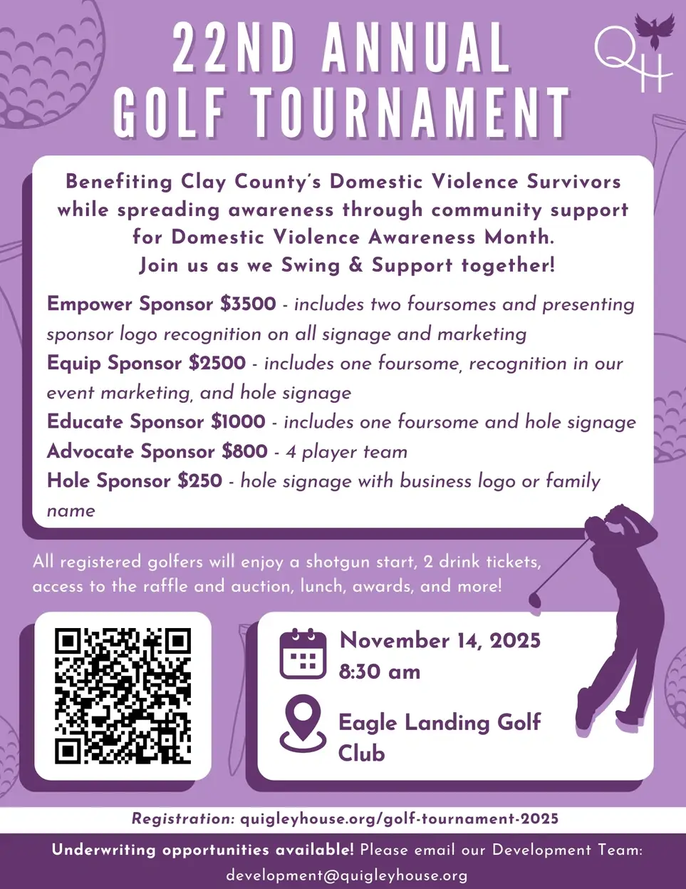22nd Annual Golf Tournament, Swing & Support