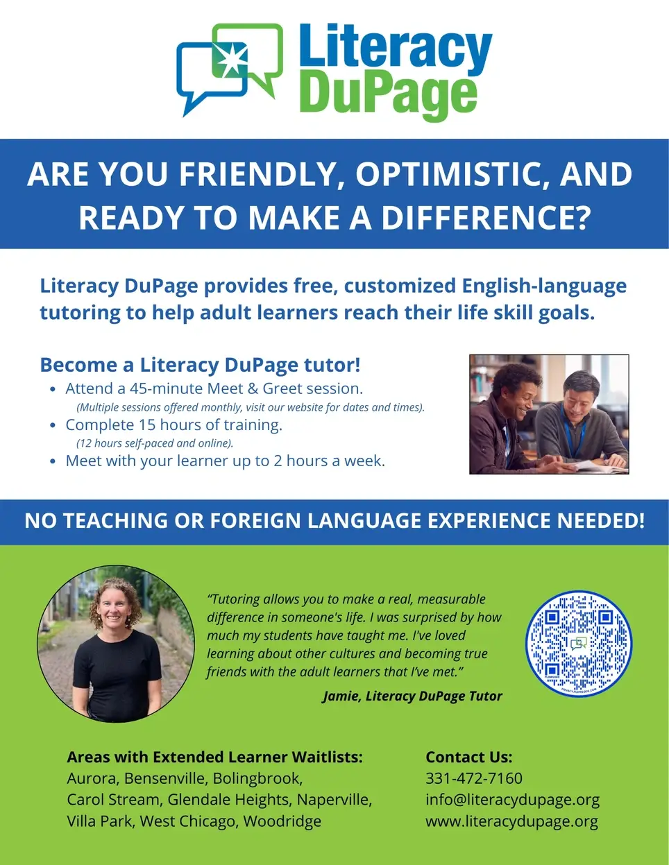 Change a Life Through Literacy — Become an Adult Literacy Volunteer