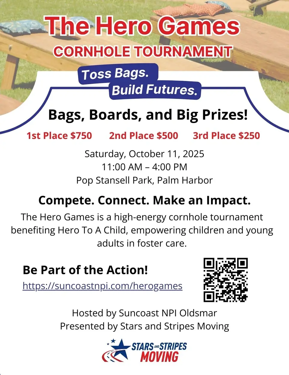 Kick Off the Fun! Cornhole Tournament Set-Up Volunteers Needed (9:30–11:30 AM)