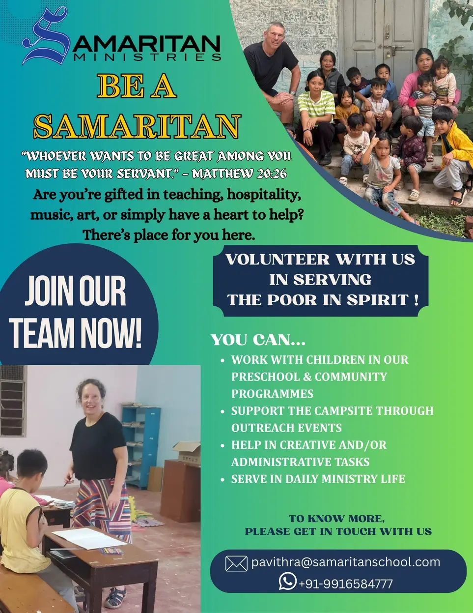 Volunteer Staff in South Asia