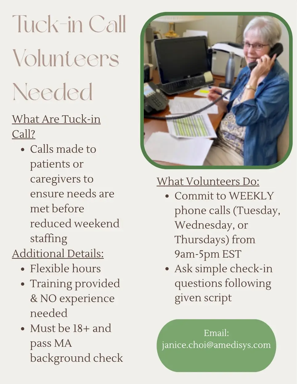 Become a Virtual Tuck-in Call Volunteer