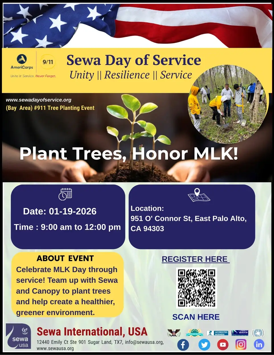 Sewa Bay Area Tree Planting - MLK Day