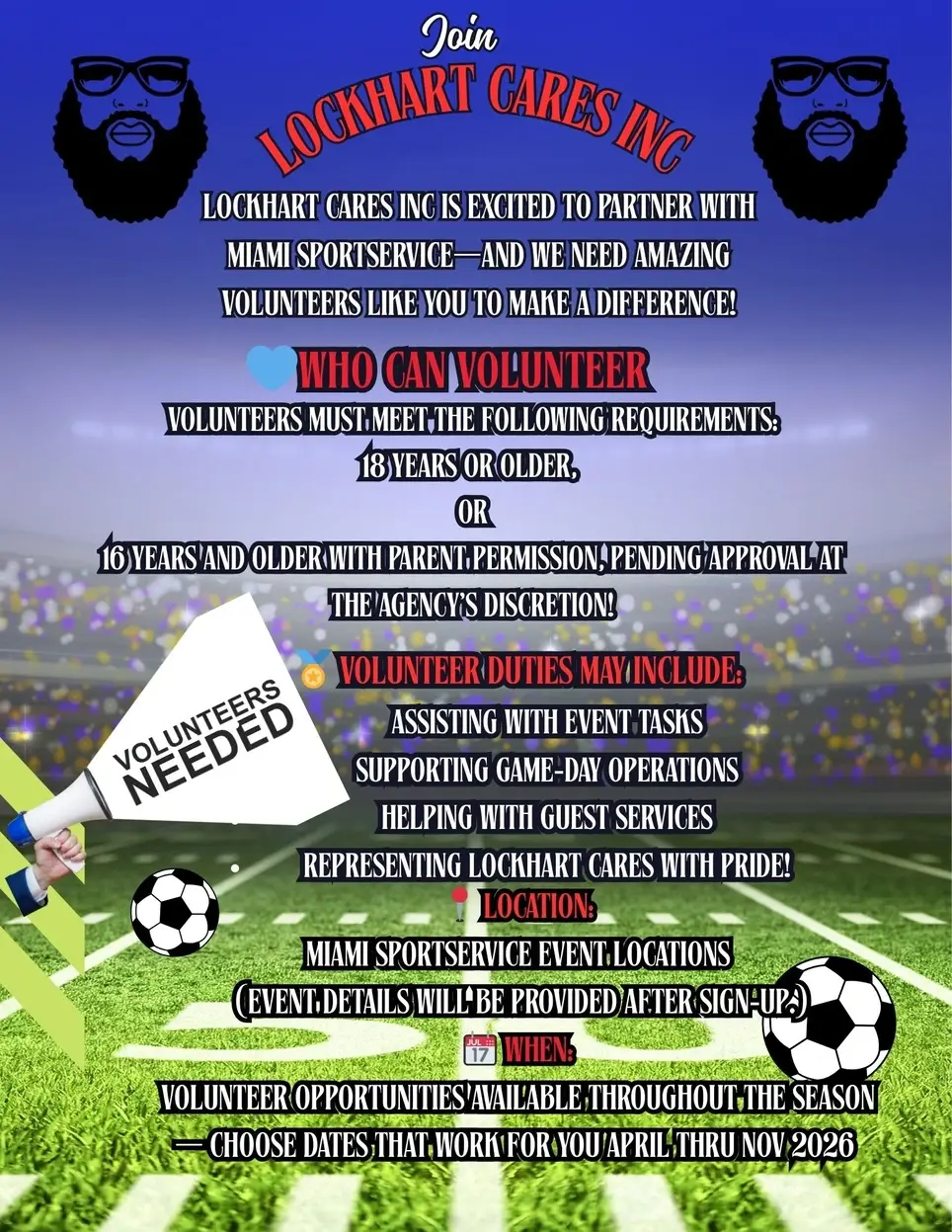 Where Soccer Meets Service: Join Our Freedom Park Lockhart Cares Inc Volunteer Team