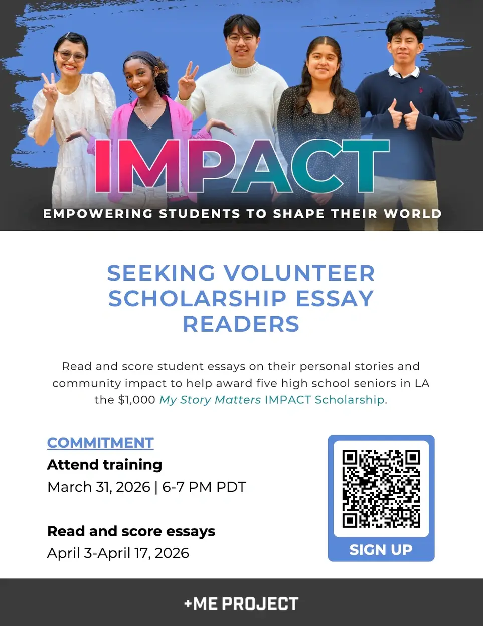 IMPACT 2026 Scholarship Essay Reader