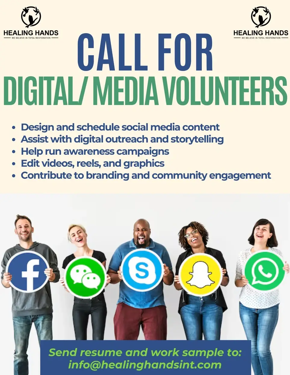 CALL FOR VOLUNTEERS – DIGITAL CAMPAIGN & MEDIA TEAM 🎥🖥️