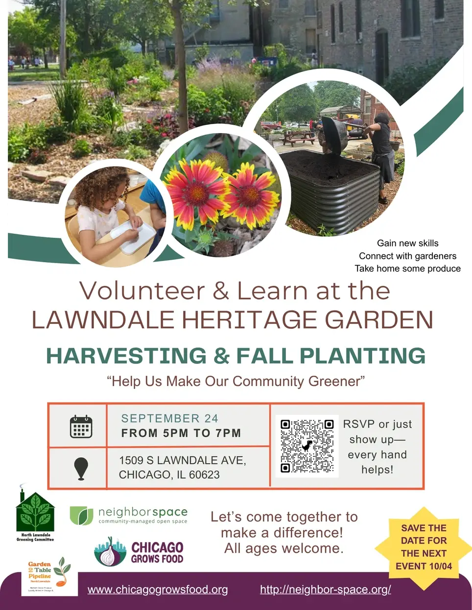 Harvesting & Fall Planting Volunteering & Workshop
