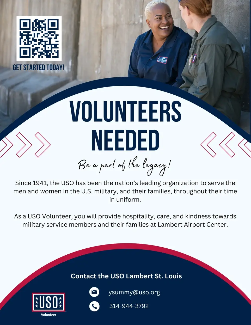 Volunteer Help Needed at USO Lambert Airport St Louis