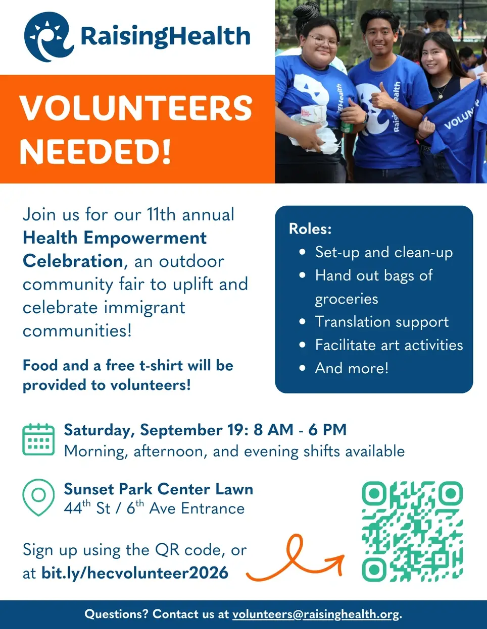 Volunteer at RaisingHealth's Health Empowerment Celebration