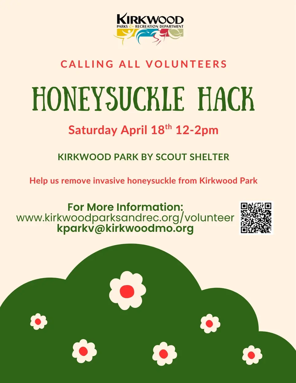 Kirkwood Park - Honeysuckle Hack