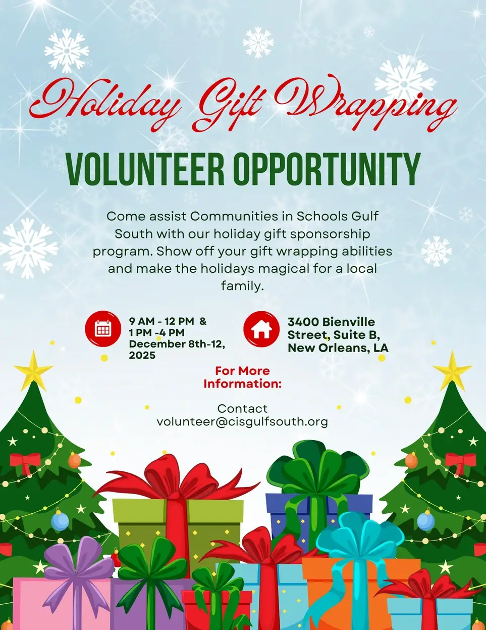 Holiday Gift Wrapping For Communities in Schools