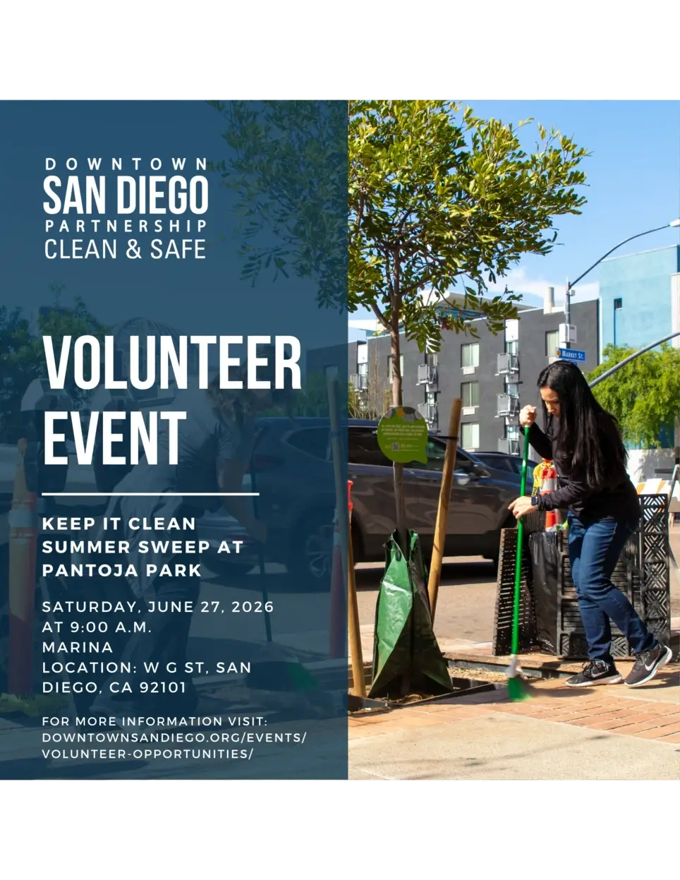 Downtown San Diego Partnership Clean & Safe Volunteer Summer Clean-Up Day