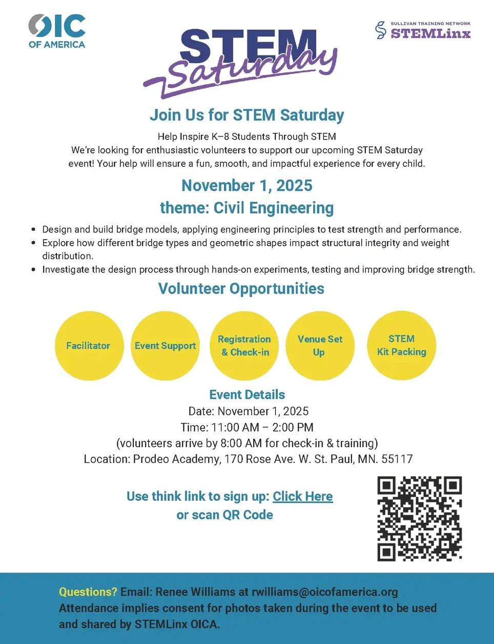 Volunteer STEM Activity Facilitator – Lead Fun, Hands-On Projects for K-8 Students | Twin Cities | Sat, Nov 1, 2025