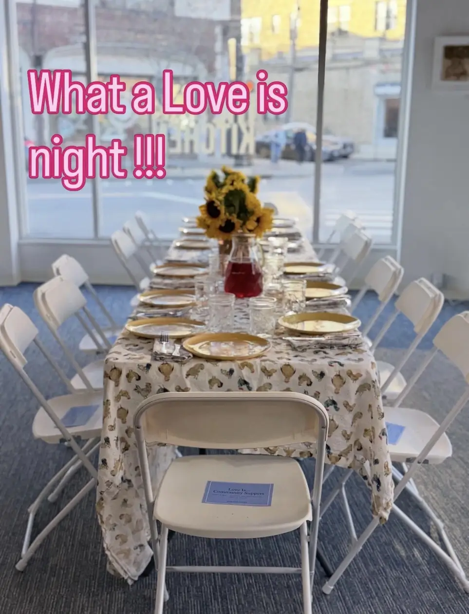 Volunteer for a love is... community supper