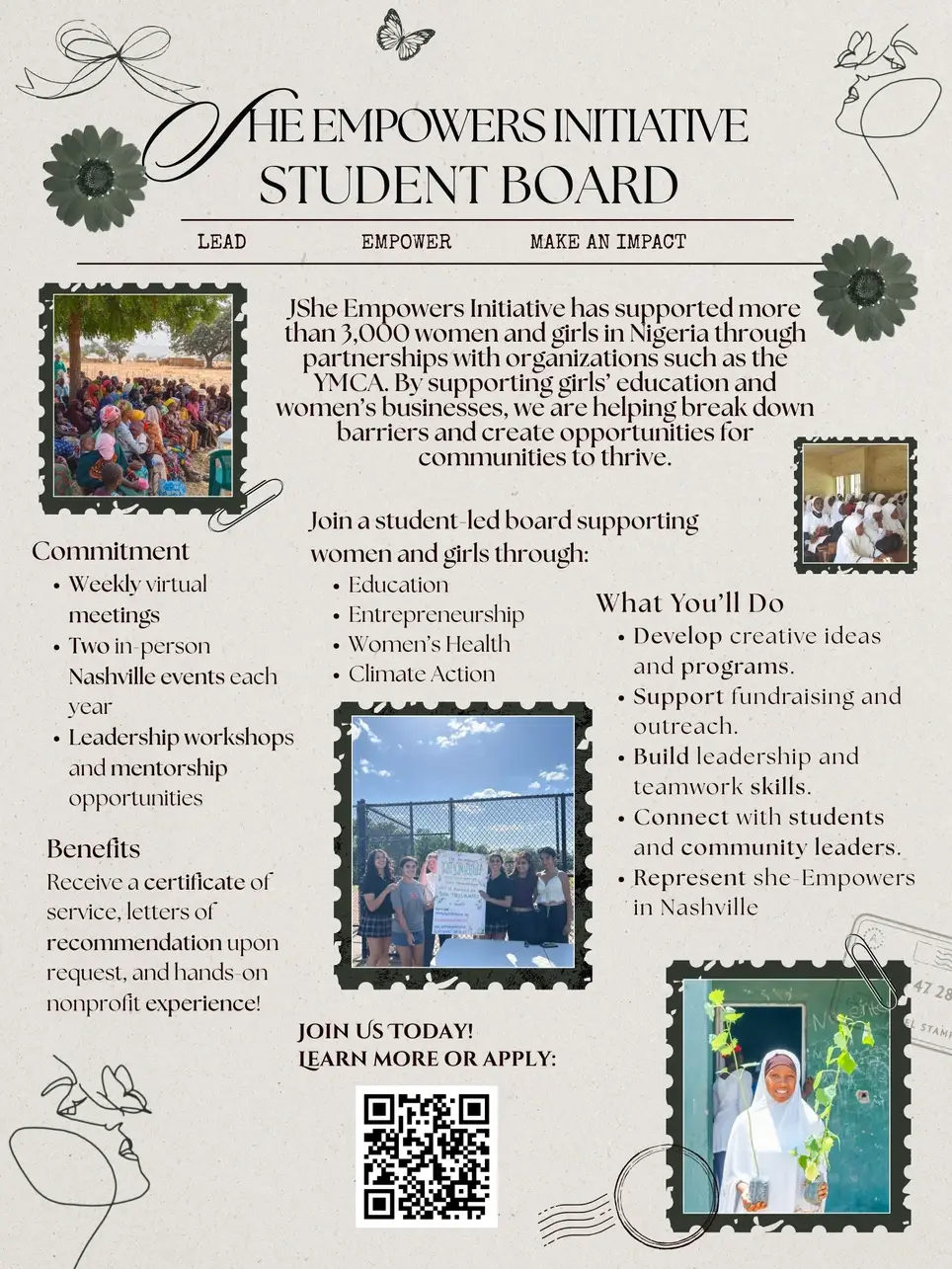 She-Empowers Initiative Student Board-- High School Leadership Opportunity